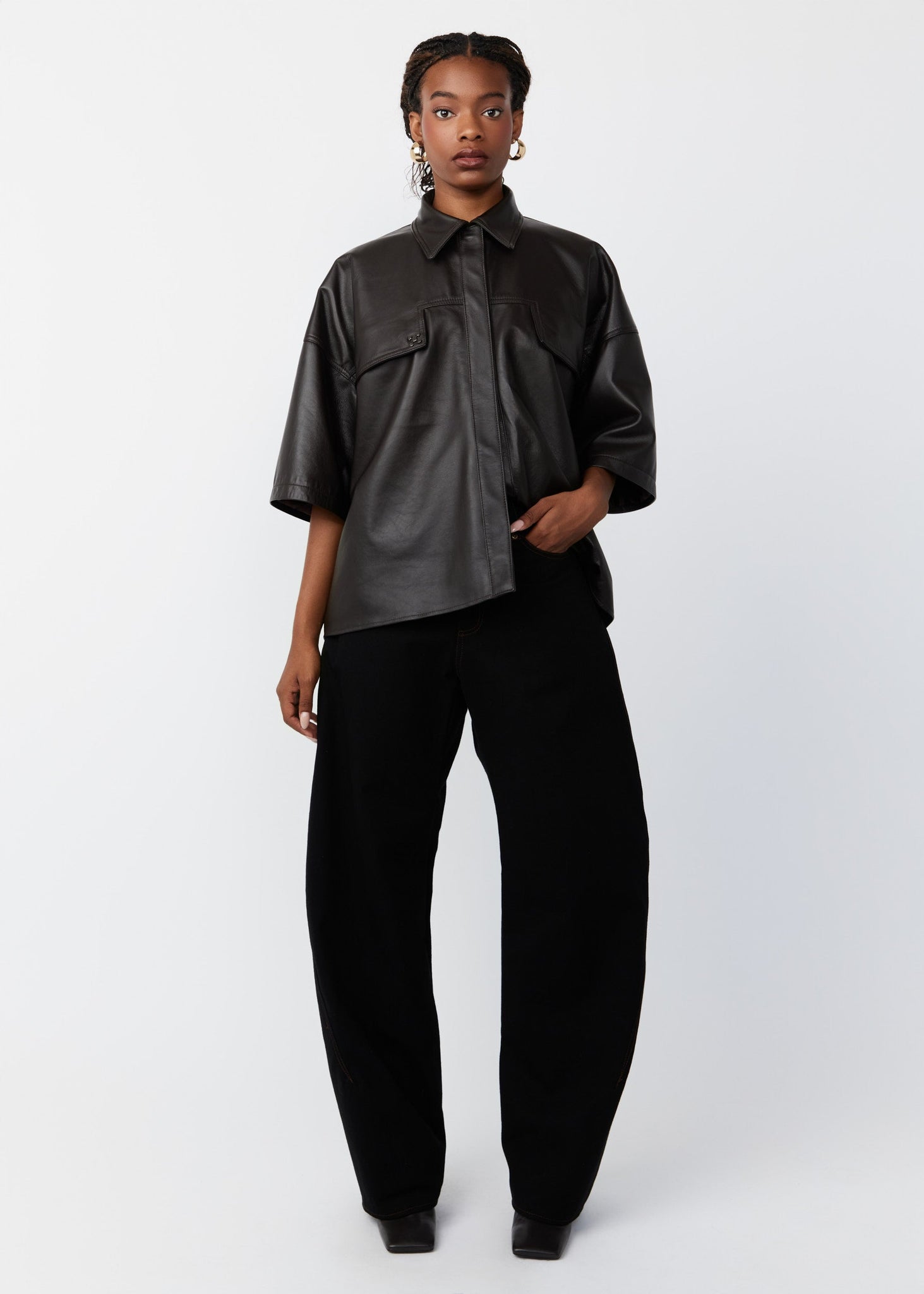 KADO CURVED DENIM PANTS