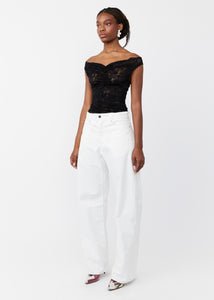 KADO CURVED DENIM PANTS