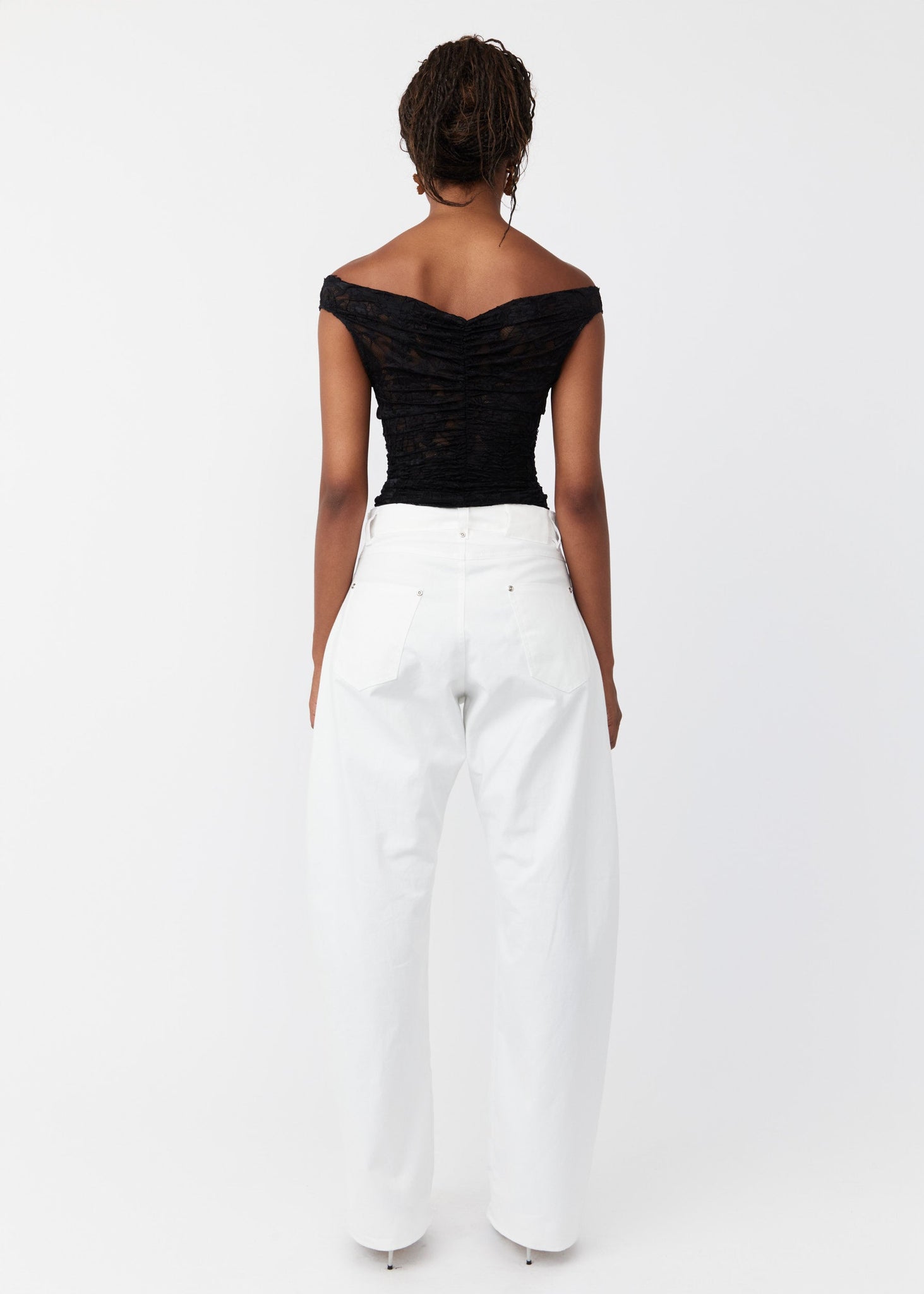 KADO CURVED DENIM PANTS