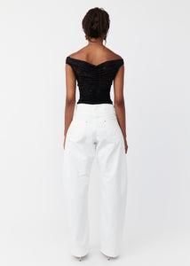 KADO CURVED DENIM PANTS