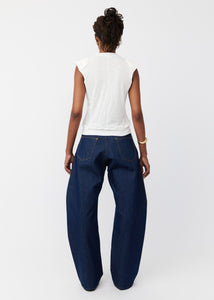 KADO CURVED DENIM PANTS