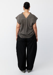 KADO CURVED DENIM PANTS