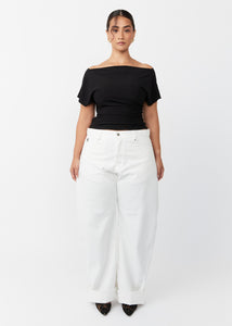 KADO CURVED DENIM PANTS